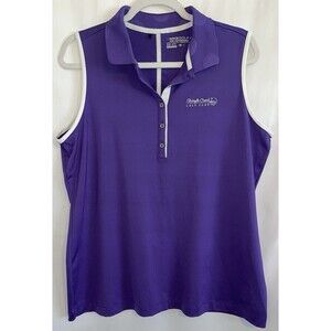 Nike Golf Tour Performance Dri Fit Shirt Sleeveless Purple White Womenn’s SZ XL